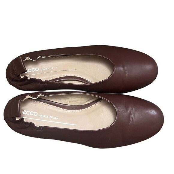 SOLD-ECCO Anine Ballet Flat Leather Size 7 Balletcore Coquette Light Academia - Picture 3 of 12